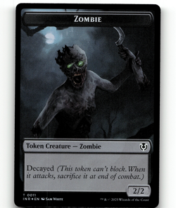 FOIL - MTG Zombie (0011) Zombie (0012) Double-Sided Token - Innistrad Remaste - Image 2