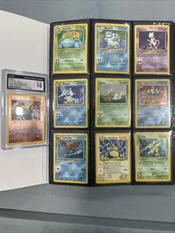 Vintage Pokemon Collection Binder Mid Era WOTC NEO EX Holo Rare + Entei CGC 10 - Image 1