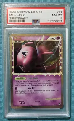 Pokemon Graded PSA 8 NM-MT Mew (Prime) 97/102 Triumphant Holo - Image 1