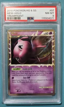 Pokemon Graded PSA 8 NM-MT Mew (Prime) 97/102 Triumphant Holo - Image 2