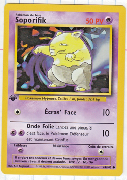 Pokemon 1st Edition Base French Drowzee (Soporifik) French 49/102 MINT Wizards - Image 1