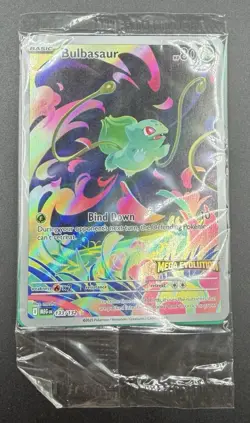 Pokemon Bulbasaur Full Art Holo - Stamped Illustration Rare 133/132 - New Sealed - Image 1