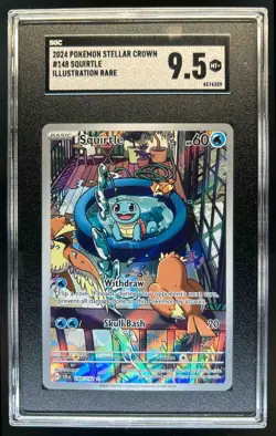 2024 Pokemon SV Stellar Crown SCR EN Squirtle #148/142 SGC 9.5 - Image 1