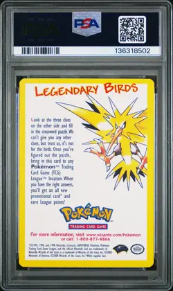 2000 POKEMON INSERT CARDS LEGENDARY BIRDS PSA 8 - Image 2