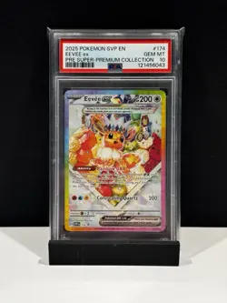 2025 POKEMON SVP EN-SV BLACK STAR PROMO #174 EEVEE EX PSA 10 - Image 1
