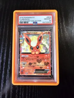 2016 Pokemon XY Flareon EX Generations Radiant Collection RC6/RC32 PSA 10 - Image 1
