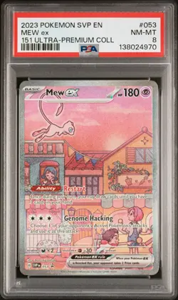 2023 POKEMON SVP PROMO 151 ULTRA-PREMIUM COLLECTION #053 MEW EX PSA 8 - Image 1