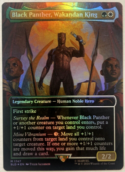 MTG Black Panther, Wakandan King RAINBOW FOIL Secret Lair Drop x Marvel 1747 NM - Image 1