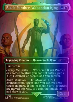 Black Panther, Wakandan King (1747/3004) SLD NM FOIL- Rainbow - Image 1