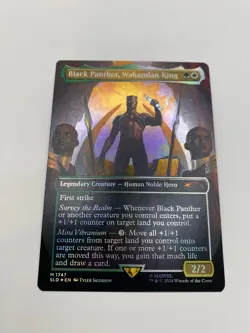 MTG Black Panther, Wakandan King RAINBOW FOIL Secret Lair Drop x Marvel 1747 - Image 1