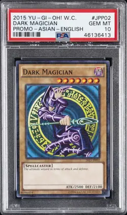 2015 YU-GI-OH! WORLD CHAMP PROMO ASIAN-ENGLISH #JPP02 DARK MAGICIAN PSA 10 - Image 1