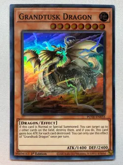 Yugioh Power of the Elements Grandtusk Dragon POTE-EN033 NM/M - Image 1