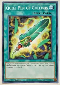 Yugioh Synchro Storm LED8-EN056 Quill Pen of Gulldos Common NM/M - Image 1