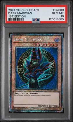 2024 YU-GI-OH! QUARTER CENTURY BONANZA 1ST EDITION #EN080 DARK MAGICIAN PSA 10 - Image 1