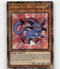 Yugioh Crystal Beast Ruby Carbuncle (Quarter Century Secret R) Dueling Mirrors - Image 1