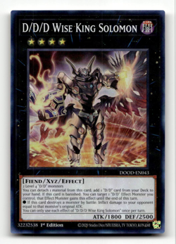 Yugioh D/D/D Wise King Solomon (Super Rare) - Doom of Dimensions - Image 1