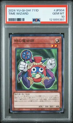2024 YU-GI-OH! JAPANESE 7-ELEVEN COLLABORATION #JP004 TIME WIZARD PSA 10 - Image 1