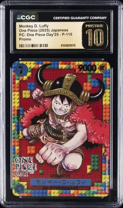 2025 ONE PIECE JPN PC: ONE PIECE DAY'25 - PROMO MONKEY D. LUFFY CGC 10 PRISTINE - Image 1