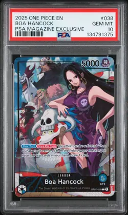 2025 ONE PIECE PROMOS PSA MAGAZINE EXCLUSIVE #038 BOA HANCOCK PSA 10 - Image 1
