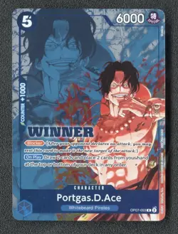 One Piece TCG Portgas.D.Ace Op07-053 (Winner Pack 2024) Promo - Image 1