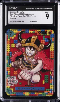 2025 ONE PIECE JAPANESE PC: ONE PIECE DAY'25 -PROMO #P-110 MONKEY D. LUFFY CGC 9 - Image 1