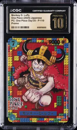 2025 ONE PIECE JPN PC: ONE PIECE DAY'25 -PROMO MONKEY D. LUFFY CGC 10 PRISTINE - Image 1