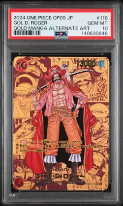 2024 ONE PIECE JPN EMPERORS IN THE NEW WORLD GOLD MANGA AA GOL D. ROGER PSA 10 - Image 1