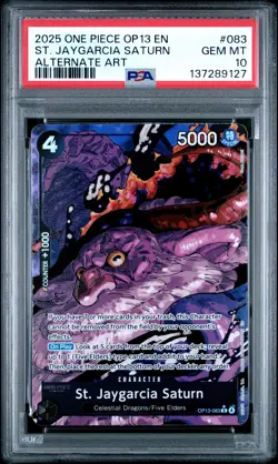 2025 ONE PIECE CARRYING ON HIS WILL ALT ART #083 ST. JAYGARCIA SATURN PSA 10 - Image 1