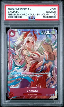 2025 ONE PIECE PREMIUM COLLECTION BEST SELECTION VOL.4 #007 YAMATO PSA 10 - Image 1