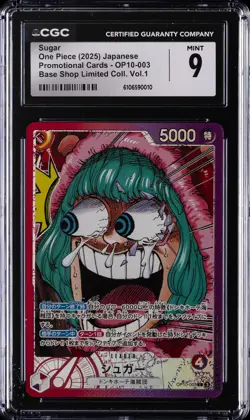 2025 ONE PIECE JPN BASE SHOP LTD COLLECTION VOL. 1 #OP10-003 SUGAR CGC 9 - Image 1