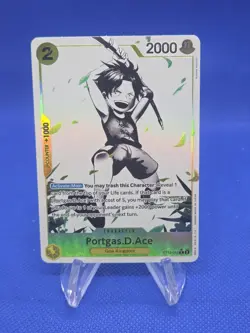 One Piece Ultra Deck Three Brothers Portgas D Ace ST13-010 Parallel Alt Art NM - Image 1