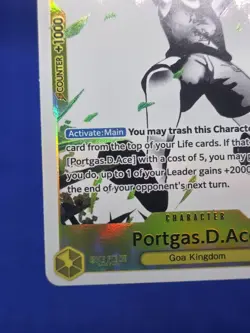 One Piece Ultra Deck Three Brothers Portgas D Ace ST13-010 Parallel Alt Art NM - Image 5