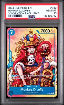 2024 ONE PIECE PROMOS CONVENTION EXCLUSIVE #043 MONKEY D. LUFFY PSA 10 - Image 1