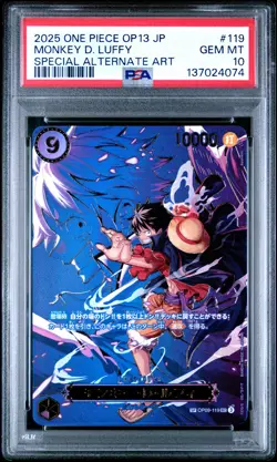 2025 ONE PIECE JPN CARRYING ON HIS WILL SPECIAL ALT ART MONKEY D. LUFFY PSA 10 - Image 1