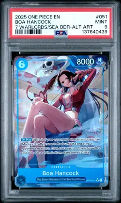 2025 ONE PIECE SEVEN WARLORDS OF THE SEA BINDER SET #051 BOA HANCOCK PSA 9 - Image 1