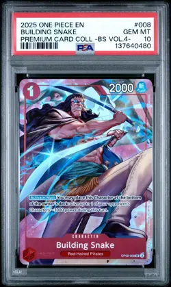 2025 ONE PIECE PREMIUM COLLECTION BEST SELECTION VOL.4 BUILDING SNAKE PSA 10 - Image 1
