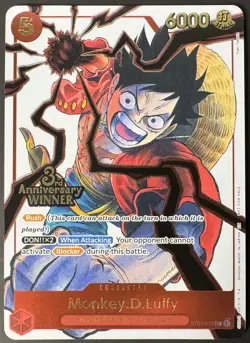 One Piece Monkey.D.Luffy ST01-012 (3rd Anniversary Winner) LP - Image 1