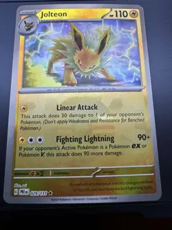 #029/131 Jolteon Poke Ball Rare Holo Pokemon TCG Prismatic Evolutions English NM - Image 1