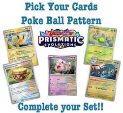 Pokemon Prismatic Evolutions Poke Ball Pattern Cards -Pick your card 1-131 - Image 1