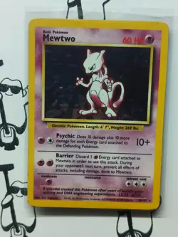 Pokemon TCG Mewtwo 10/102 - English Base Set Holo Raw Card HP WOTC - Image 1