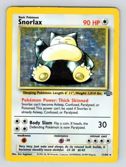 Pokemon Snorlax 11/64 Holo Rare Jungle Set 1999 WOTC MP!!! - Image 1