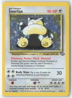 Snorlax - 11/64 - Pokemon Jungle Unlimited Holo Rare Card WOTC LP - Image 1