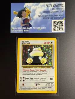 Pokemon TCG Snorlax Holo Rare Unlimited Card 11/64 Jungle Set 1999 WOTC Vintage - Image 1