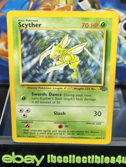 Scyther 26/64 Non Holo Rare Jungle Pokemon Card Vintage 1999 WOTC LP FREE SHIP - Image 1
