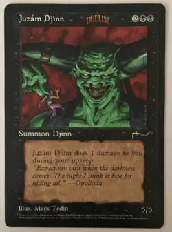 Magic The Gathering MTG JUZAM DJINN Promo 6x9 Oversize Jumbo Card! - Image 1