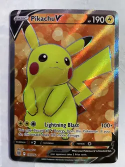 Pikachu V 157/172 Brilliant Stars NM Ultra Rare Full Art Pokemon Card - Image 1