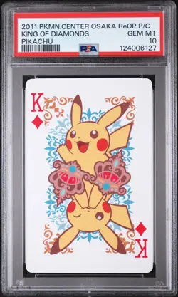 2011 POKEMON CENTER OSAKA REOPENING PLAYING CARDS KING OF DIAMONDS PSA 10 - Image 1