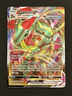 Pokemon Rayquaza VMAX Holo Ultra Rare Card Evolving Skies 111/203SWSH07 - Image 1