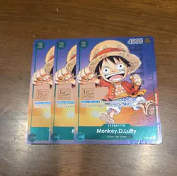 Monkey D. Luffy P-037 One Piece Promo Card TCG 1st Anniversary Stamped Foil NM - Image 1