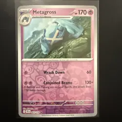 Pokemon TCG Metagross 63/159 Journey Together Rare Reverse Holo Card - Image 1